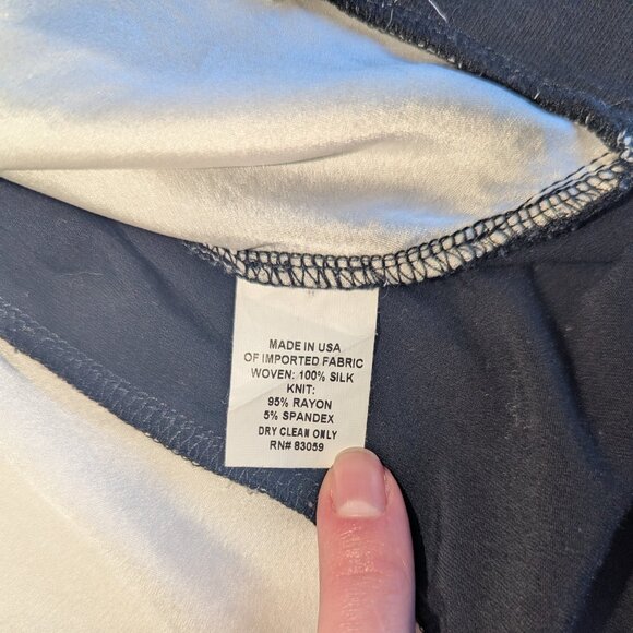 Drew Long Sleeve Silk Blouse Cream and Black | S - Picture 6 of 6